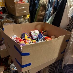 Huge Box of Toy Collectibles Hello Kitty, Minecraft, Sonic, Crocs, Mystery,